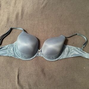 Victorias Secret 34DD body by Victoria bra with convertible straps. Blue/gray